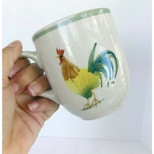 Mulberry Home Collection Rooster Mug Hand Painted